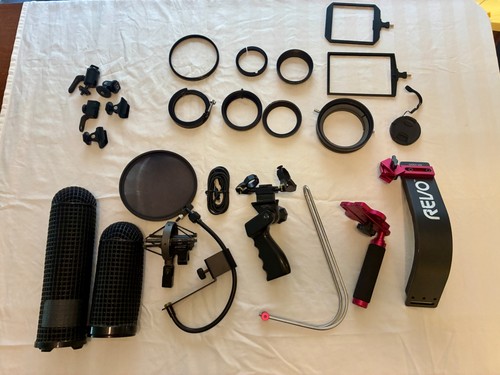 Camera Audio & Field Monitor Rig Accessory Lot - Beachtek DXA-2T, etc.