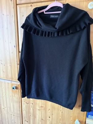 Repeat Luxury Schwarz. Pullover Gr. 40. Weiter Rollkragen