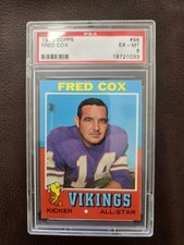 1971 Topps Football PSA 6 Two Card Lot Tom Mack Fred Cox
