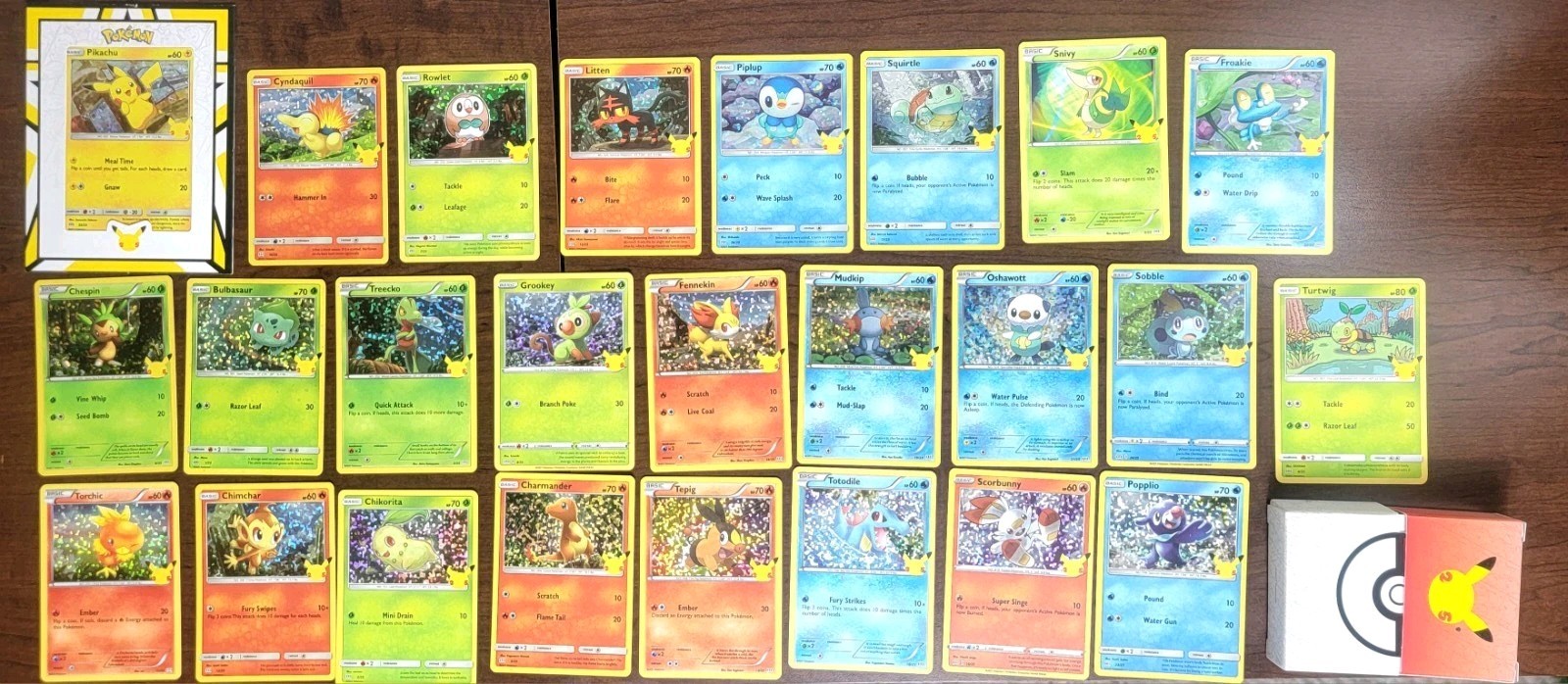 2021 McDonald’s Pokemon Pikachu 25th Anniversary Set 25(22 Holo, 3+25 Non Holo)