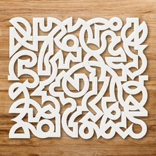 Intricate Abstract Maze Lines Stencil for Creative Projects - StencilAir