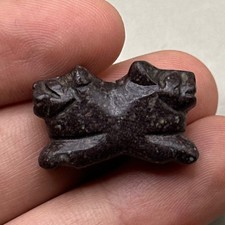 Ancient Roman Stone Twin Animal Figure Bead