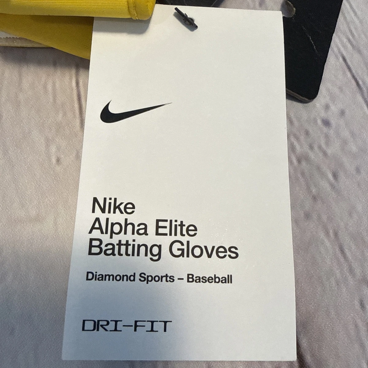 Nike Alpha Elite Bateo Golf Béisbol Oro Amarillo Dri-Fit Talla GRANDE L NUEVO