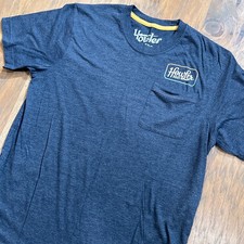 Howler Bros Shirt Mens M Blue Lightweight Cotton Graphic Print Pocket Heed Call