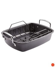 Circulon 17"x13" Carbon Steel Nonstick Roasting Pan with Rack