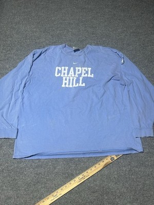 Y2K Nike swoosh longsleeve Chapel Hill size 2 XL slight discoloration baby blue
