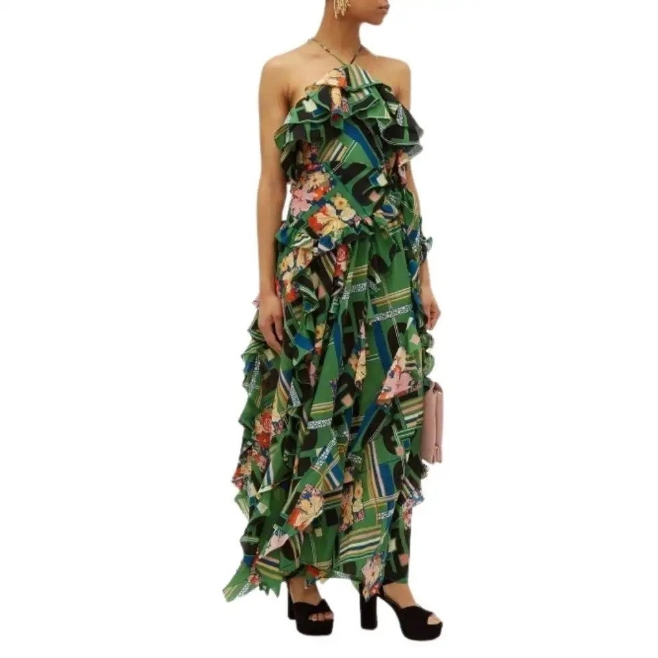 grey green maxi dress Green Goddess Maxi Dress – Hippie Dippie Threads main image 0