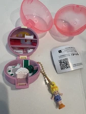 Polly Pocket Miniature Charm Pink Circle Capsule Toy Gacha Gashapon BANDAI