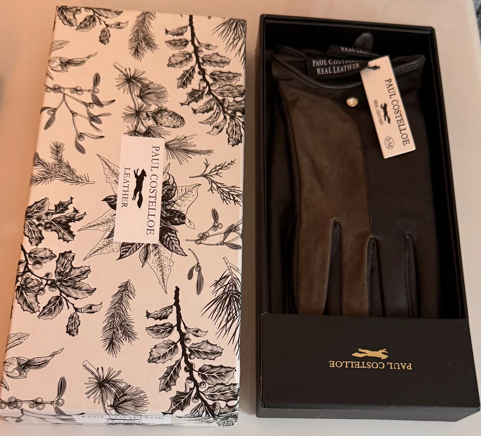 Gloves Women's Accessories Gloves: 100% Leather And Suade Brown Gloves S/M BNWT.