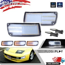 2pc Clear Bumper Switchback LED DRL Signal Lights Kit for 90-96 Nissan 300ZX Z32