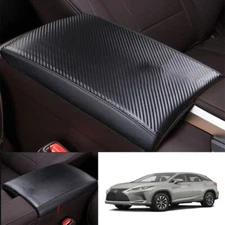 For Lexus RX450h 2016-22 Carbon Leather Central Console Storage Box Cover Trim