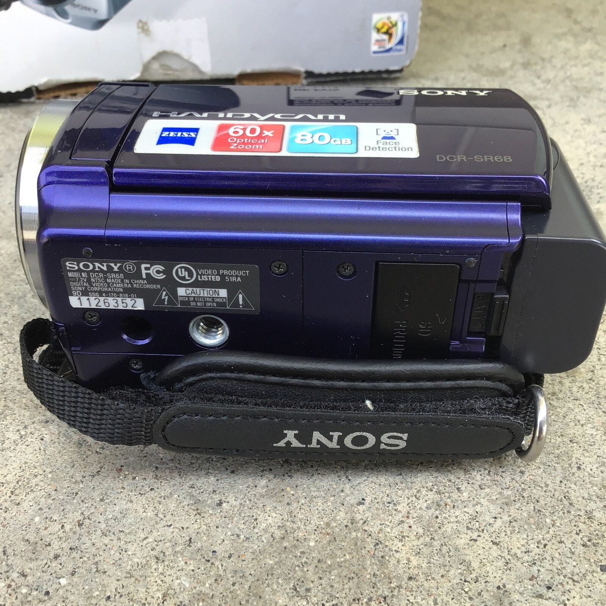 Sony Handycam DCR-SR68 Video Digital Camcorder 60x Zoom Blue