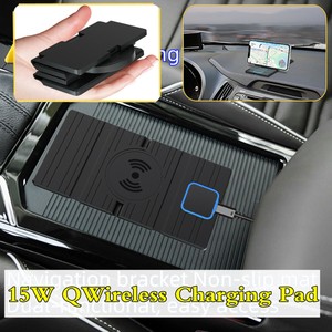 15W Fast Qi Wireless Charger Charging Pad Phone Holder Stand Car Dashboard Mount