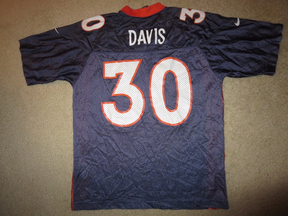 Camiseta deportiva Nike de los Denver Broncos #30 Terrell Davis NFL juvenil L 14-16 niños Foto 2 de 2
