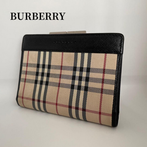 小物 Burberry Folding wallet Nova check Burberry Nova Check Canvas Leather Bi-fold Compact Wallet