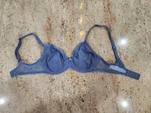 New Women's CHANTELLE 2721 Blue Les Marais Unlined Underwire Lace Bra Size 32D