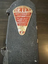 Vintage Detex Watchclock Watchman’s Station Box Key #10 Cast Iron 