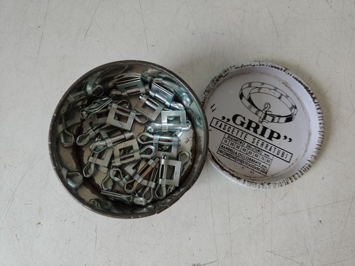 SCATOLA DI LATTA "GRIP" FASCETTE SERRATUBI - ANNI 70 VINTAGE DA COLLEZIONE - Imagen 6 de 9
