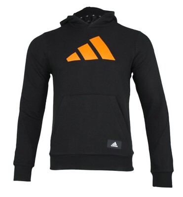 Adidas Men Future Icon Hoody Sweat-Shirts Run Black Athletic Tee Jersey HA1410