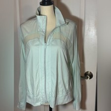 Chico  s Zenergy Lightweight Zip Front Jacket Mint Mesh Panels Chicos 1 Wmn 8/10