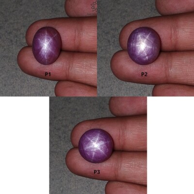 28cts - 33cts Natural 6Ray Star Ruby Gemstone Oval Shape 1pc For Jewelry