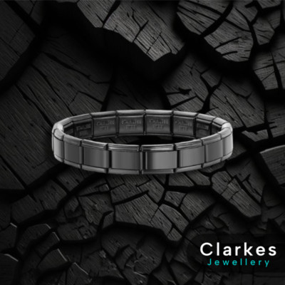 Italian 18 Link Classic Starter Charm Bracelets 9mm Engraved Stainless Steel