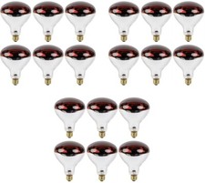 Westinghouse 6 Count 250W R40 Red Infrared Heat Lamp Bulbs - Pack of 3, 18 Bulbs