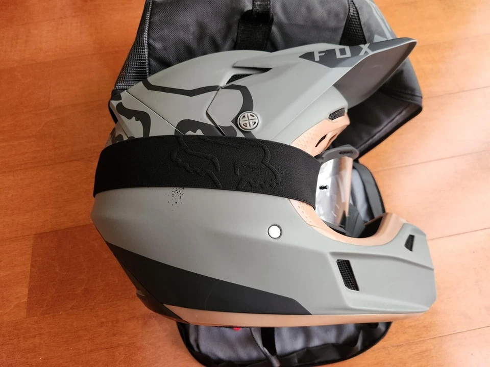 Novo Fox V3 Moth LE Capacete de Motocross Adulto Grande com nova lente transparente Óculos Fox - Imagem 3 de 4