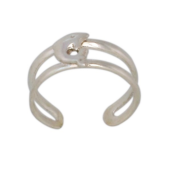 Dolphin Toe Ring in 925 Sterling Silver | Adjustable | Real Silver Dolphin Toe Ring in 925 Sterling Silver | Adjustable | Real Silver