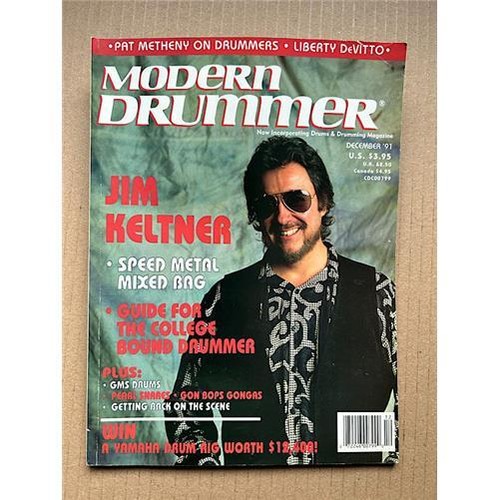 JIM KELTNER MODERN DRUMMER MAGAZINE DECEMBER 1991 - JIM KELTNER cover with more