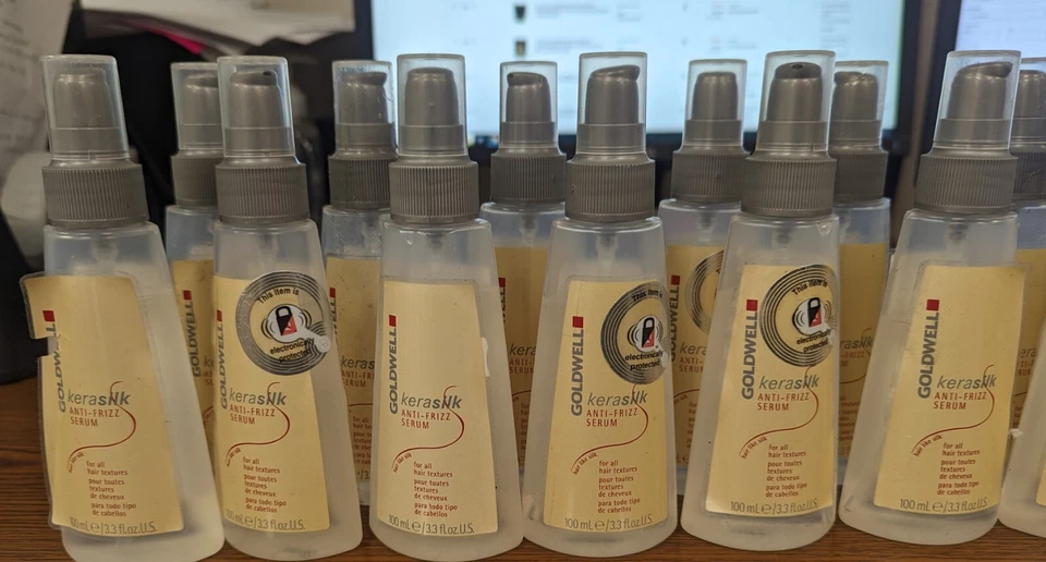 LOT OF 24 GOLDWELL KERASILK ANTI-FRIZZ SERUM 3.3FL OZ **LOW FILL SEE DESCRIPTION - Image 2 of 3