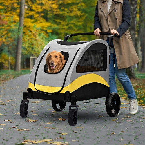 Bingopaw Carro para mascotas Cochecito para perros Cochecito para perros XXL Carrito para perros Plegable - Imagen 8 de 22
