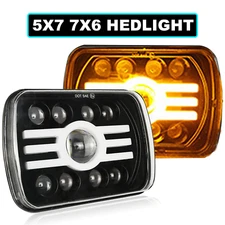 2Pcs DOT 7X6" 5X7"inch Projector LED Headlights For Tacoma MR2 Pickup SUV