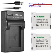 Kastar Battery Slim Charger for Canon NB-11L NB-11LH NB11L NB11LH Battery