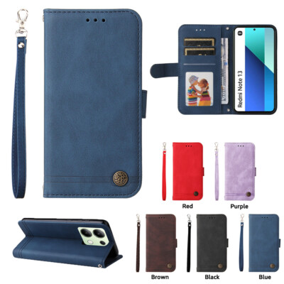 For Redmi and Xiaomi ''All'' Series Magnetic Leather Flip Card Wallet Case Cover