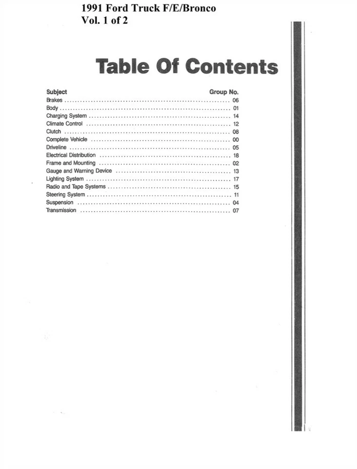 Camión Ford Bronco Econoline 1991 taller reparación manual motor transmisión equipo original Foto 2 de 4