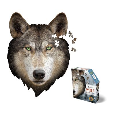 Madd Capp Puzzles - I AM Wolf - 300 Pieces - Animal Shaped Jigsaw Puzzle