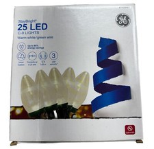 GE StayBright 25-Count Warm White C9 LED Smooth Christmas String Lights New