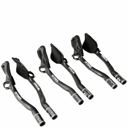 2024 Carbon Fiber Triathlon Time Trial TT Aero Bars Aerobars Extensions 31.8mm - Picture 7 of 17