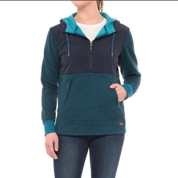 The North Face Women s Tech Sherpa Pullover Hoodie Blue