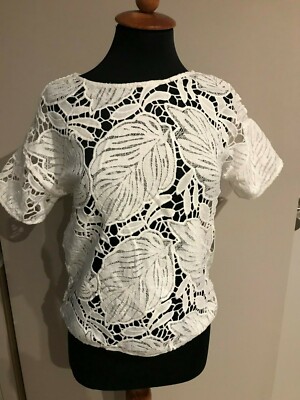 PROMOD Damen Bluse Shirt weiss Gr. M_Spitze