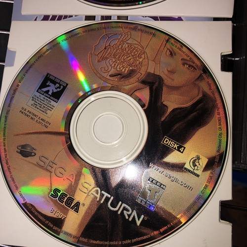 SEGA SATURN PANZER DRAGOON SAGA ALL 4 DISC COMPLETE CASE DISC & MANUAL -TESTED - Picture 8 of 18