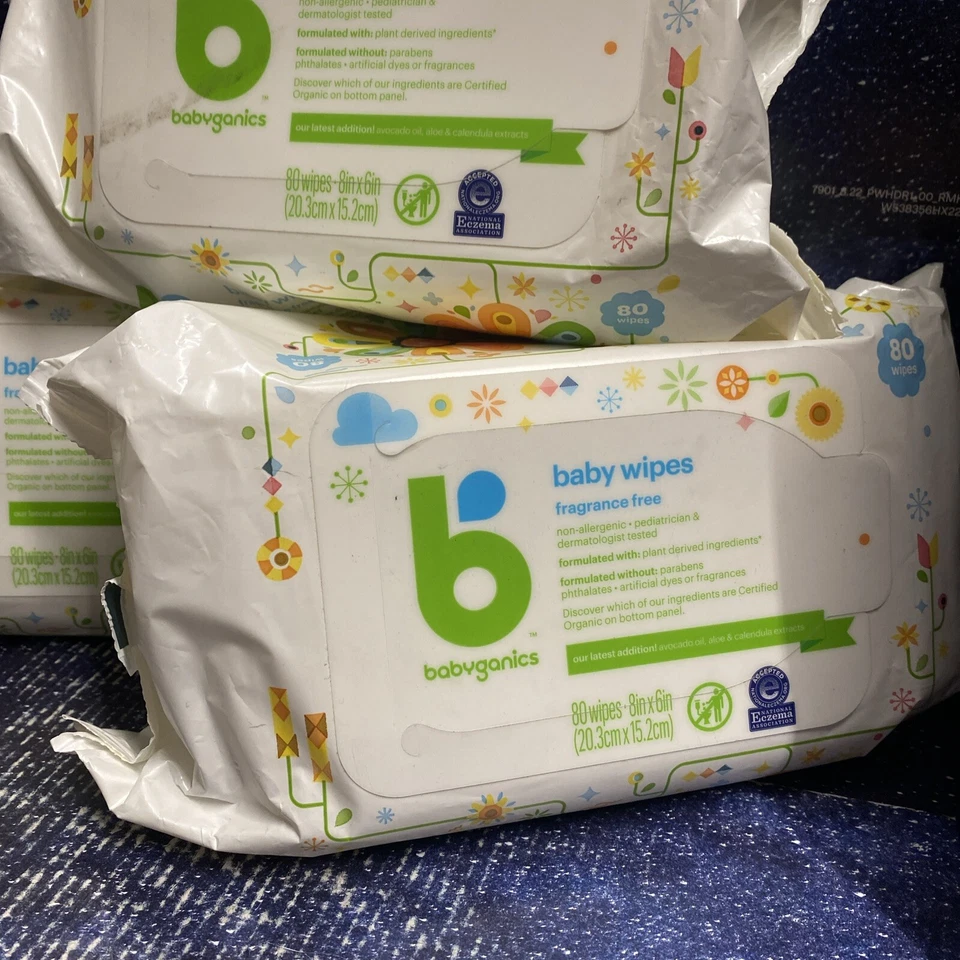 3 X Toalhetes Babyganics Baby Sem Fragrância e Parabeno 80 Toalhetes - Imagem 2 de 3