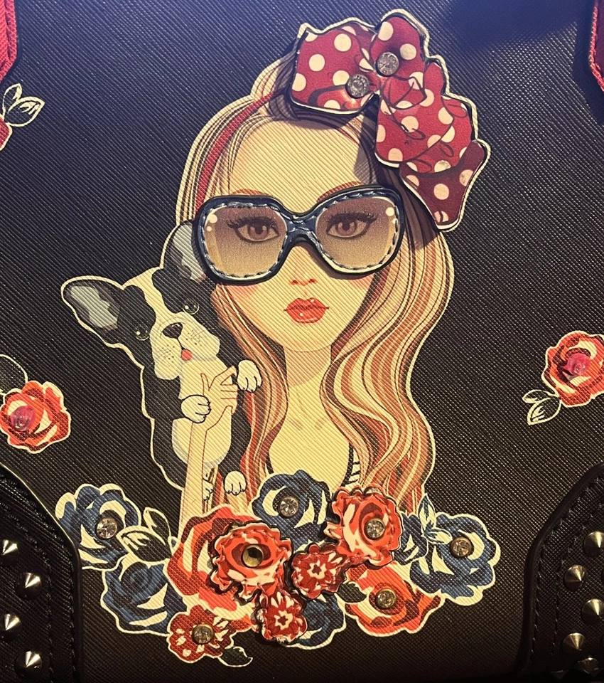 Bolso de mano Nicole Lee estructurado BOSTON BETTIE correa para el hombro etiqueta de equipaje + Foto 3 de 4