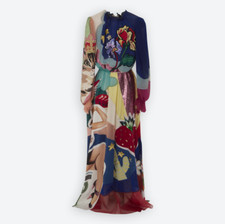 DOLCE & GABBANA Embroidered Silk-Blend Maxi Dress with Sequin - IT 36/ UK 4