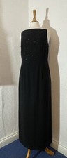 St Michael Size 14 Dress Lined Black Sequins Elegant Vintage Party 971