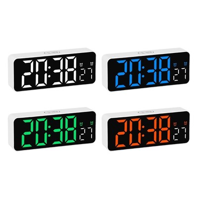 Multifunctional Digital Alarm Clock with LED Display and Temperature for Bedroom