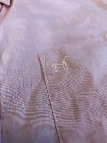 Vintage Wrangler Cowboy Cut Long Sleeve Pink Polo Shirt USA Made Size 16-35 - Picture 7 of 11