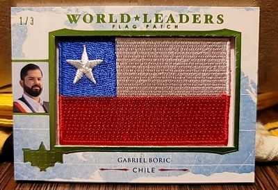 Decision 2024 Gabriel Boric #WL21 Lime WORLD LEADERS FLAG PATCH #d 1/3 - Chile