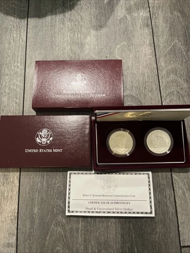 1998 Robert F Kennedy Proof & Uncirculated Silver Dollars